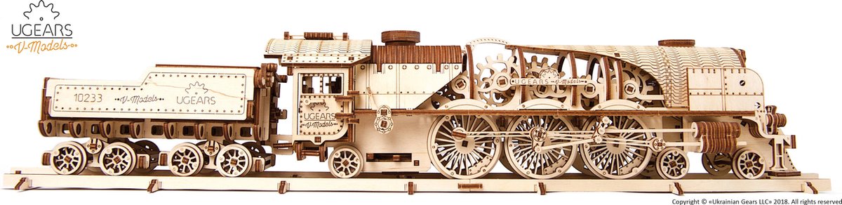 UGEARS Houten 3D Model - V-Express Stoomtrein — afbeelding 20