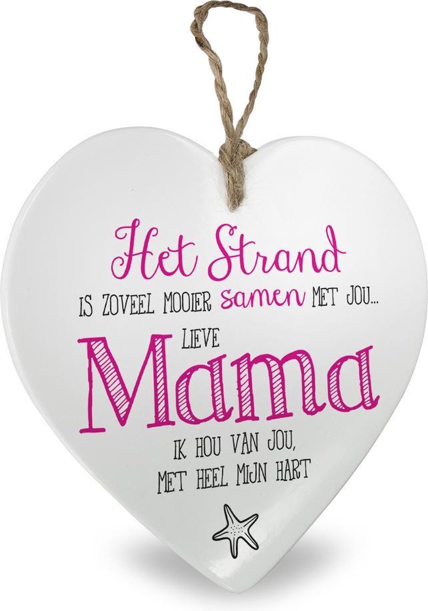 Hart tegeltje "Mama"