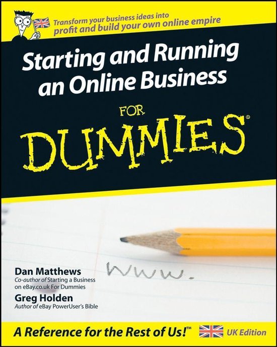 Starting and Running an Online Business For Dummies - cover