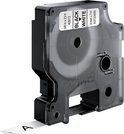 DYMO D1 cassette met zwarte tekst op wit label, 9 mm x 7 m.