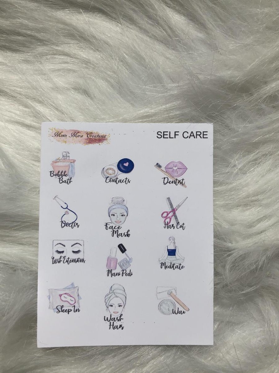 Mimi Mira Creations planner stickers Self Care