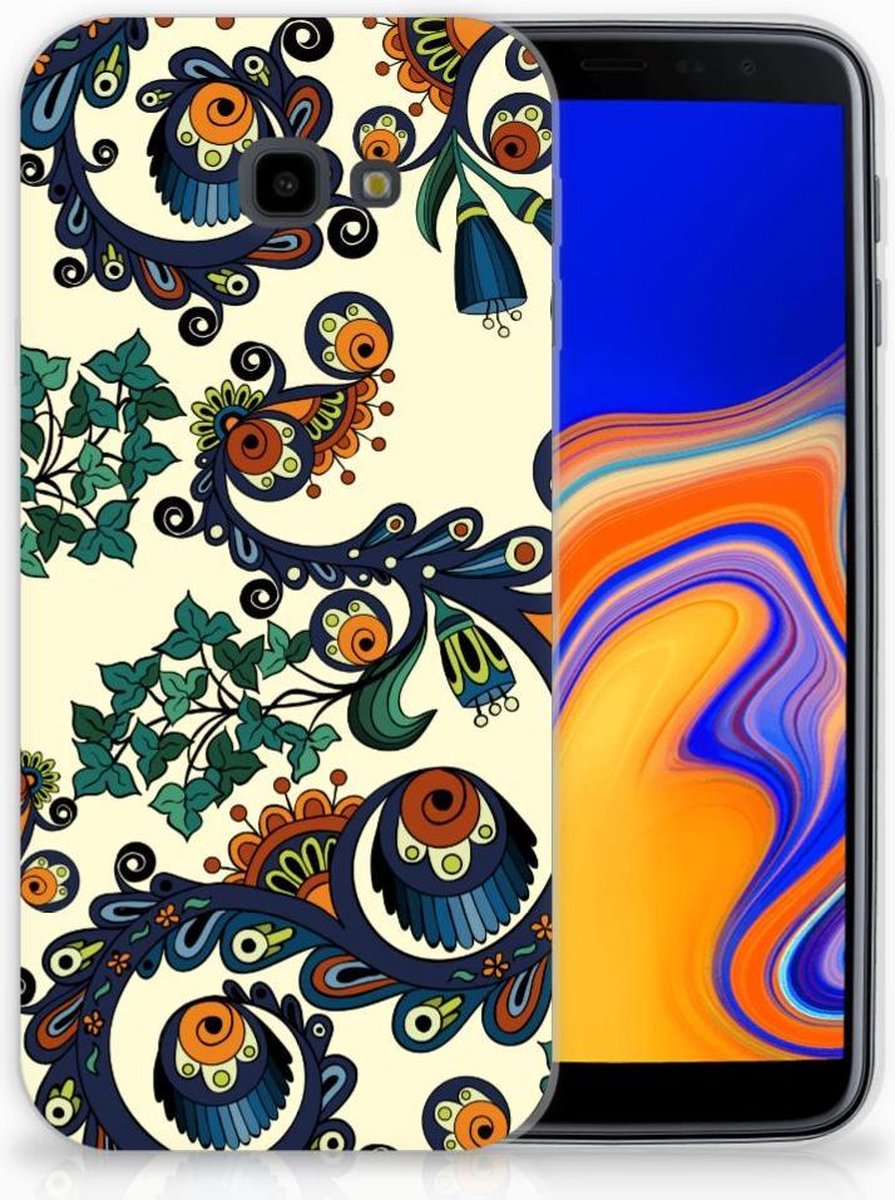Siliconen Hoesje Samsung Galaxy J4 Plus (2018) Barok Flower