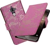 BestCases.nl Huawei Mate 9 Lace booktype hoesje Roze
