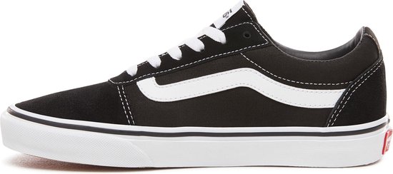 Vans Ward Suede/Canvas Dames Sneakers - Black/White - Maat 38 Vans Ward Suede/Canvas Dames Sneakers - Black/White - Maat 38