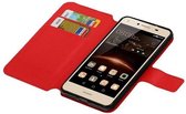 Mobieletelefoonhoesje.nl - Huawei Y5 / Y560 Hoesje Cross Pattern TPU Bookstyle Rood