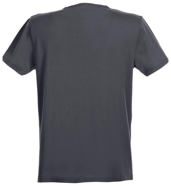 CliQue New Classic T-Shirt Uomo Grigio Antracite Melange (Taglia XS) – Cotone Prelavato, Colletto Doppio, Cuciture Laterali Assenti