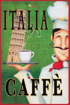 Wandbord - Caffe Italia -20x30cm-