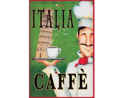 Wandbord - Caffe Italia -20x30cm-