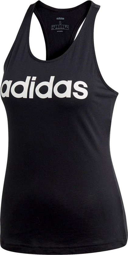 adidas - W Essentials Slim Tanktop - Dames tanktop - L - Zwart | bol.com