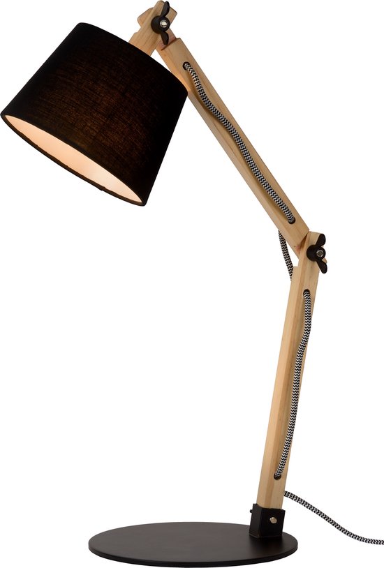 Lucide OLLY - Bureaulamp E14 - Zwart |