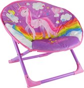 Global Industry opvouwbare moon chair eenhoorn roze - 50 x 50 x 46 - kinderstoel - stoel