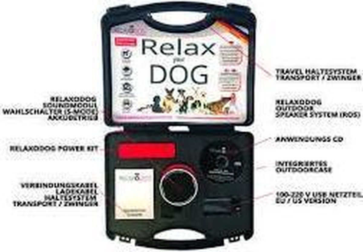 RelaxoDog - anti stress middel voor angstige en gestreste honden, met koffer