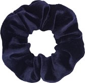 Velvet scrunchie navy blue