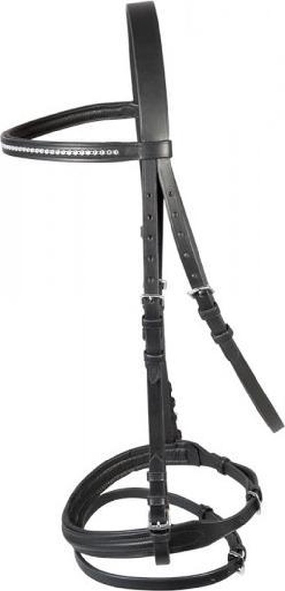 PFIFF trenshoofdstel ´Staines´ COB Zwart-wit