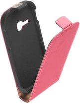 HC Leder Flip case case Telefoonhoesje - Samsung Galaxy Young Roze