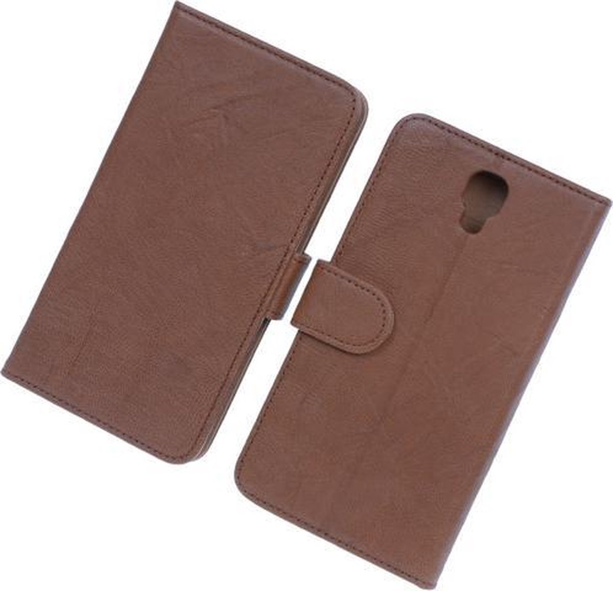 BestCases Bruin Echt Leer Booktype Samsung Galaxy Note 3 Neo