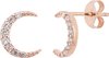 Fate Jewellery Oorbellen FJ231 - Maan - 925 Zilver, rosé verguld