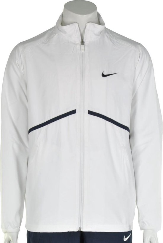 Nike - N.E.T. Woven Warm Up - Tennis Pakken - 140 - 152 - Wit/Navy | bol.com
