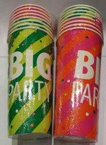16x kartonnen bekers - big party