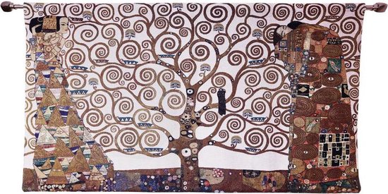 Tapisserie de Signare | Gustav Klimt | Arbre de la vie | Entier | 138 x 82 cm| Tapisserie | Tissu Gobelin