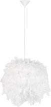 QAZQA feather - Landelijke Hanglamp - 1 lichts - Ø 400 mm - Wit - Woonkamer | Slaapkamer | Keuken