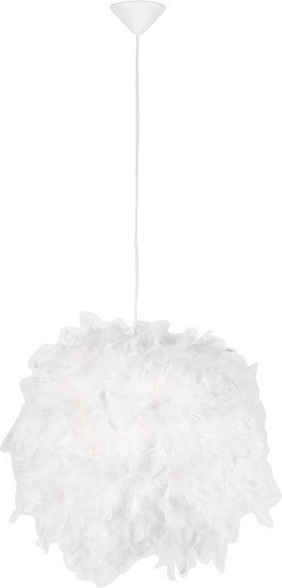 QAZQA feather - Landelijke Hanglamp - 1 lichts - Ø 400 mm - Wit - Woonkamer | Slaapkamer | Keuken