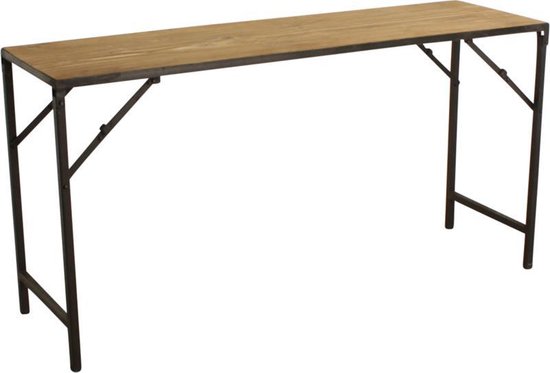 Table Console Éléments de Matières Premières - Pliable - 150x45cm
