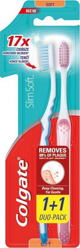 Colgate slim soft Tandenborstel - 2 Stuks