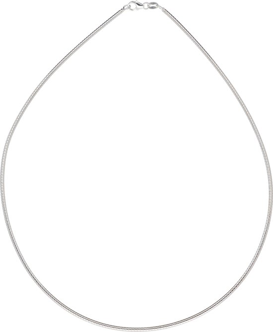 Glowketting - zilver - omega - rond 2.0 mm - 50 cm