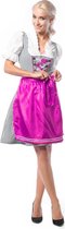 Partychimp Oktoberfest Dirndl Dames Birgitt  Carnavalskleding Dames - Zwart/Pink/Paars - Maat M