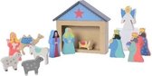 Kinder kerststal met 12 kerstfiguren 32 cm - kinder kerststallen