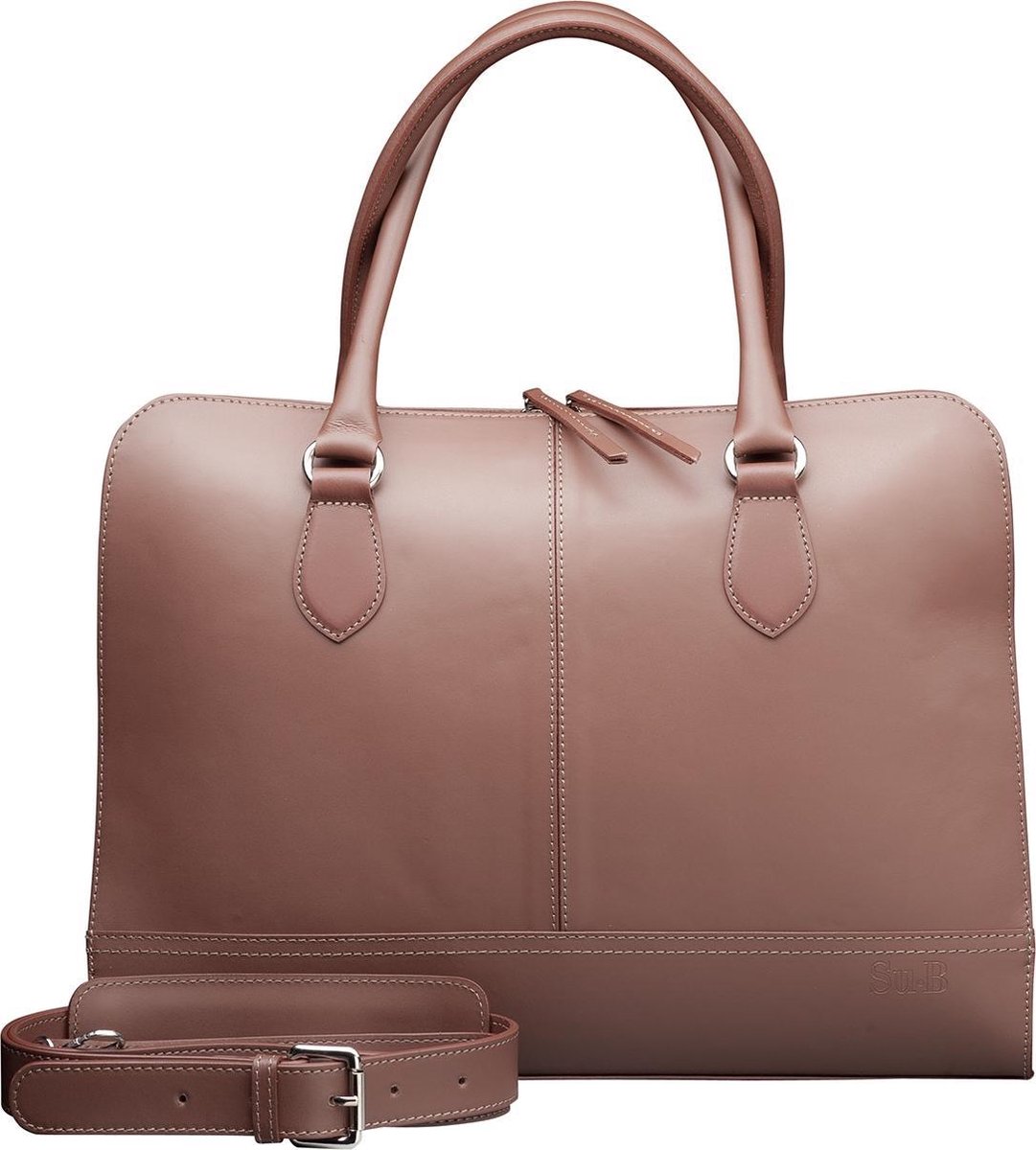 bol.com | Su.B Zakelijke Dames Laptoptas 14-15 Inch Splitleer Bruin