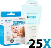 25 stuks 300ml - borstvoeding zakjes - moedermelk zakjes - moedermelk bewaarzakjes -  bewaarzakjes met datumsticker  - bewaarzakjes - moedermelk bewaarzakjes - borstvoeding bewaarz
