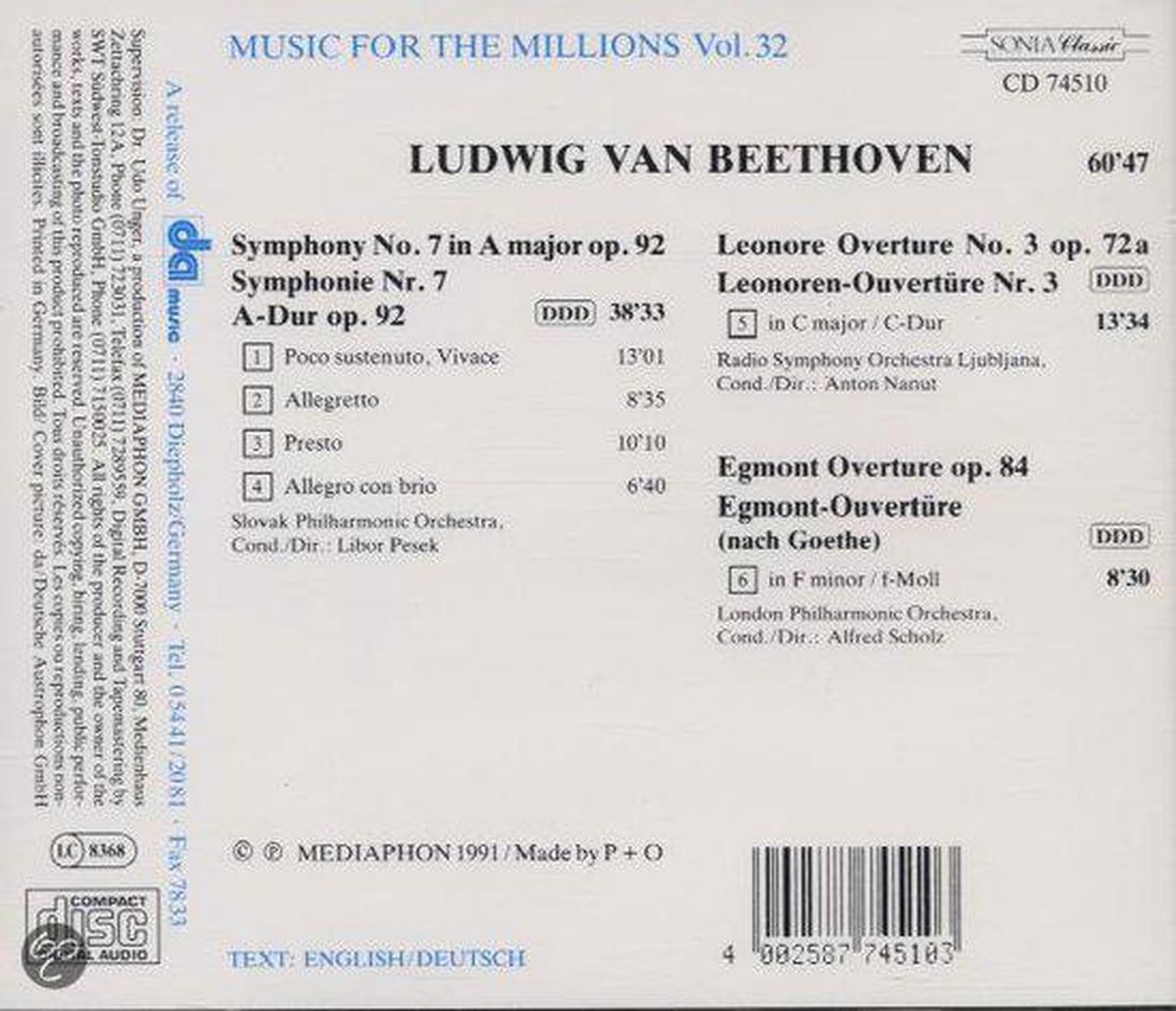 Symphony No.7 Opus 92