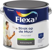 Flexa Strak op de muur Muurverf - Mat - Antracietgrijs - 2,5 liter