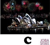 Kras Tekening "JobaStores®" Groot C (41x28cm) - Opera House | Krastekening Podium Theater Sydney  | Krastekeningen pakket | Scratch Art / Painting | Kraskaarten | Krasfolie
