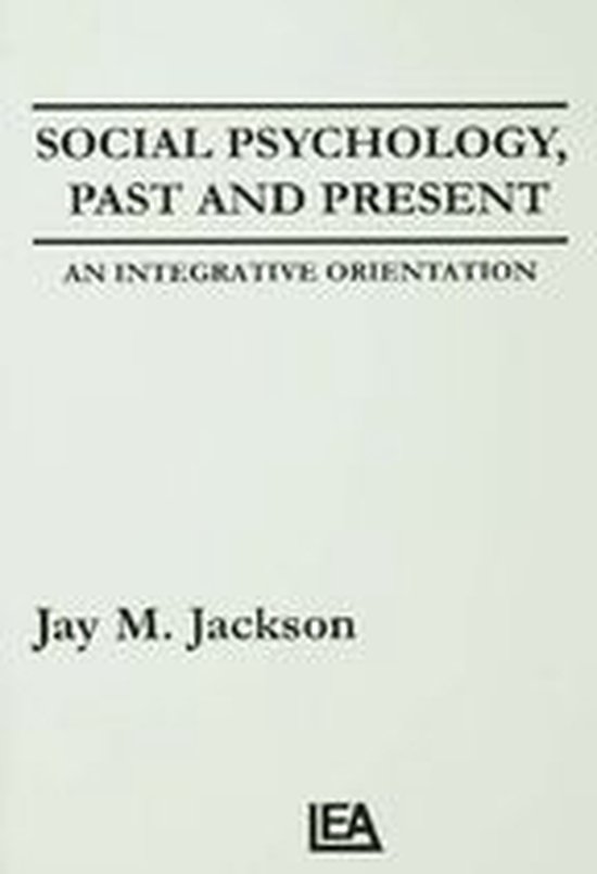 Social Psychology, Past and Present - cover