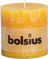 Bolsius oker geel rustiek stompkaars xxl 100/100 (57 uur)