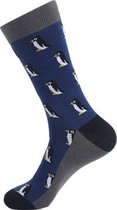 Sokken heren blauw print pinguin (40-45)