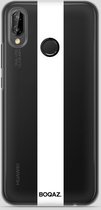 BOQAZ. Huawei P20 Lite hoesje - striping wit