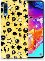 Geschikt voor Samsung Galaxy A70 Silicone Back Case Punk Yellow