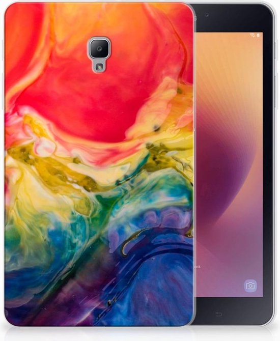 Samsung Galaxy Tab A 8.0 (2017) Tablet Siliconen hoes Watercolor Dark