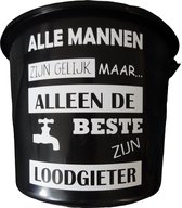 Cadeau Emmer - Loodgieter - 12 liter - zwart - cadeau - geschenk - gift - kado - verjaardag - Vaderdag - kerst