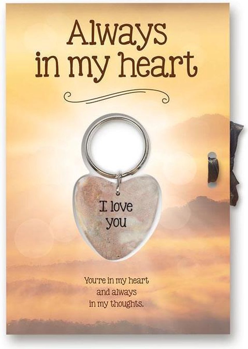 Gelukshart Sleutelhanger Giftcard Always in my Heart
