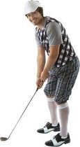 Golf kostuum zwart voor heren 48-50 (m) - Golfers verkleedkleding