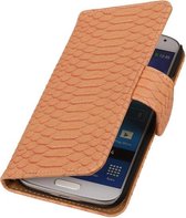 BestCases.nl Étui portefeuille de type livre rose Snake pour Samsung Galaxy S5 Active G870