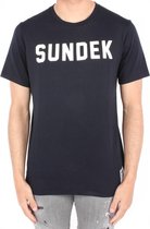 Sundek Shirt - Maat M  - Mannen - blauw/wit