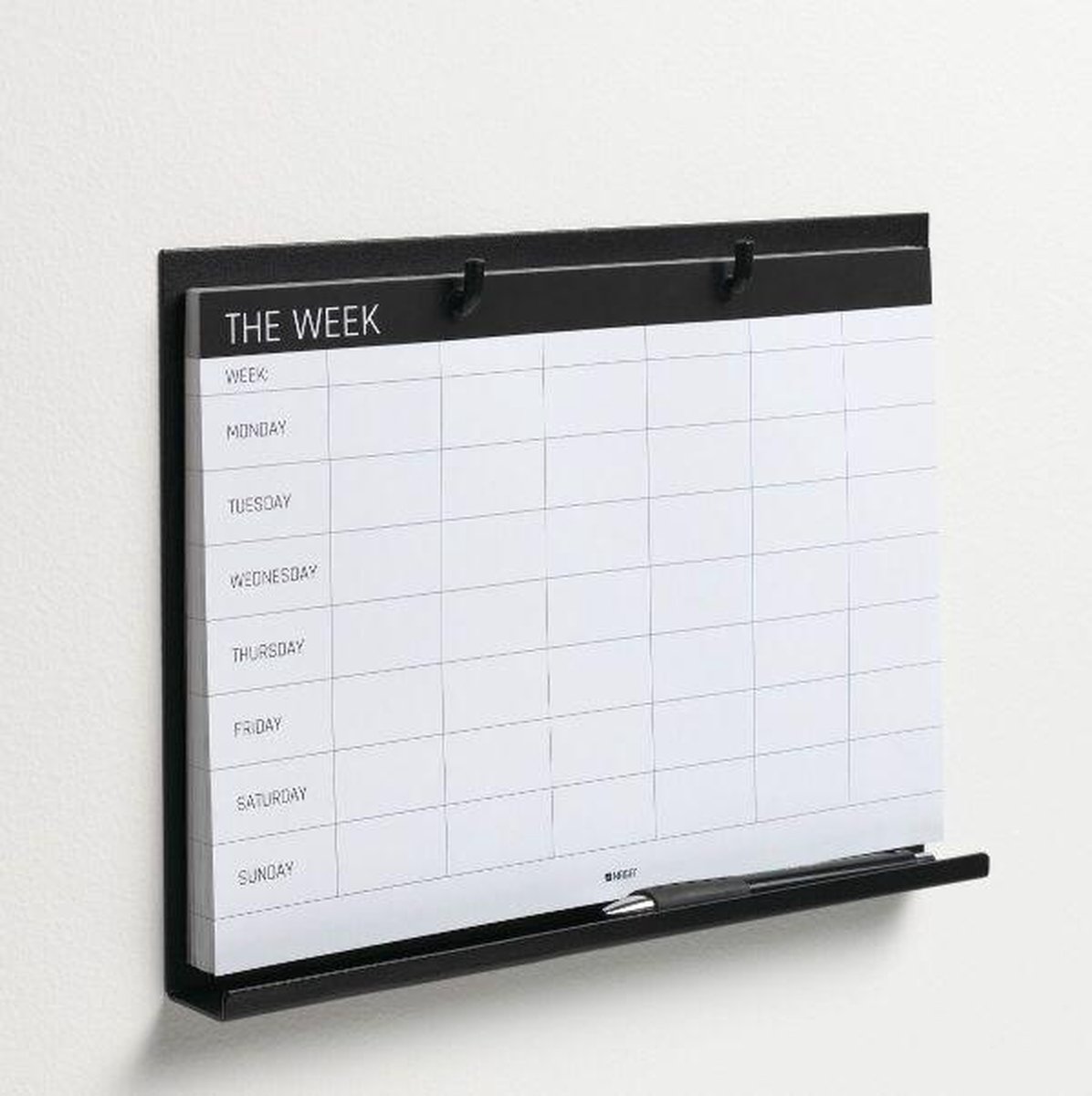 NAGA  Metalen Bord 31x23x3,5cm met A4 weekplanner Engels