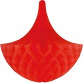 Decoratie kroonluchter rood 35 cm - plafond feestversiering