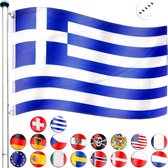 Vlaggenmast - 6.5M - incl vlag Griekenland